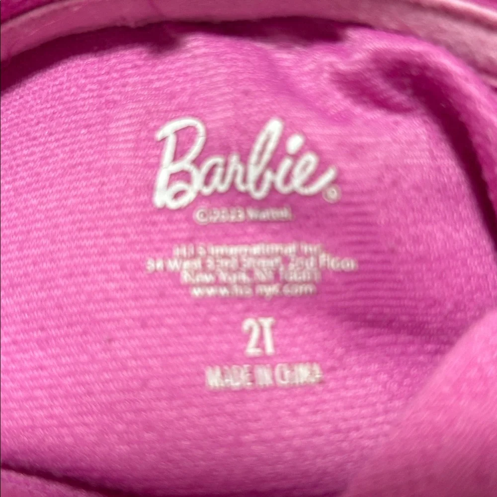 Barbie Embossed Pink Hoodie Size 2T - Picture 5 of 6